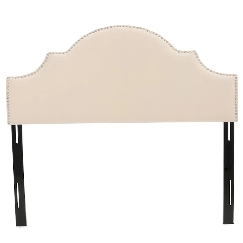 Adjustable Full/Queen Studded Fabric Headboard