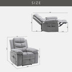 Power Recliner Chair With Adjustable Massage Function