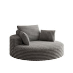 Corduroy Chenille Foam Single Swivel Chair