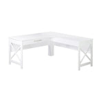Alaska Modern Farmhouse L-Shaped Desk with Drawer