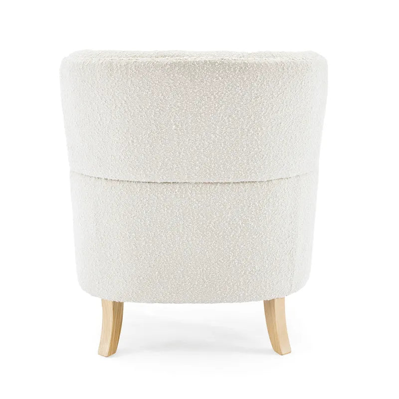 Almond Boucle Nailhead Club Chair by Christopher Knight Home