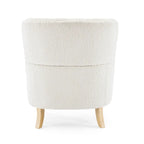 Almond Boucle Nailhead Club Chair by Christopher Knight Home