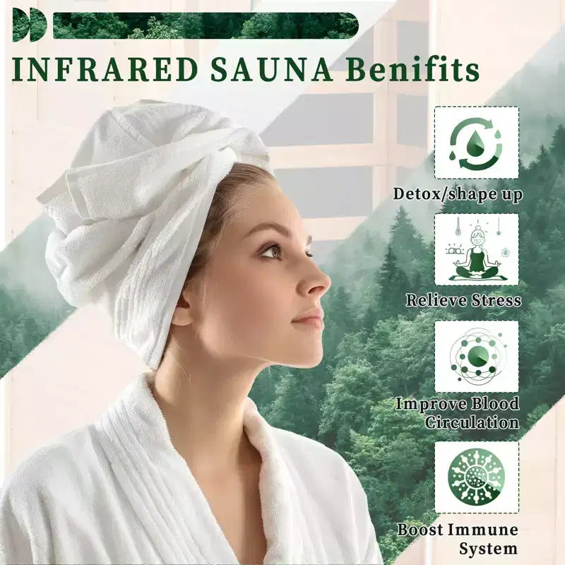 EROMMY 1 Person Infrared Sauna With Backrest For Home Or Gym