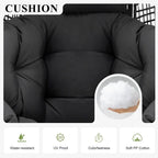 FINCATI Indoor Eggs Chair, 440 lbs Egg Chair Outdoor, Oversized Egg Chair with Ottoman, Luxury Cozy Egg Chair with Foot Rest