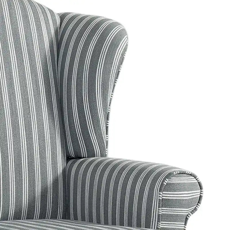 2 Set Traditional Wingback Accent Chairs Upholstered Armchair