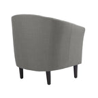 2 Set Modern Linen Barrel Accent Chairs Club Armchair