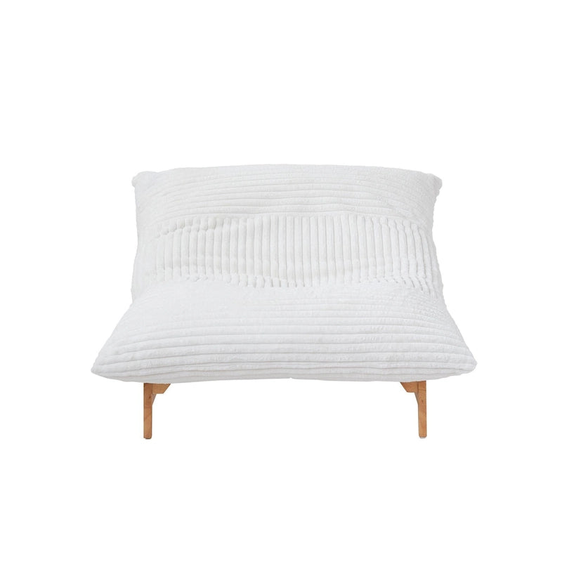 Bean Bag Accent Chair Large Plush Bean Bag Lounger with Solid Wood Frame Comfy Lounge Chair with Down Filling
