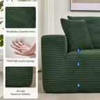 108 Modern Sofa Couch, 3 Seater Upholstered L Shaped Sofa with Pillows, Deep Seat Sofa, No Assembly Required