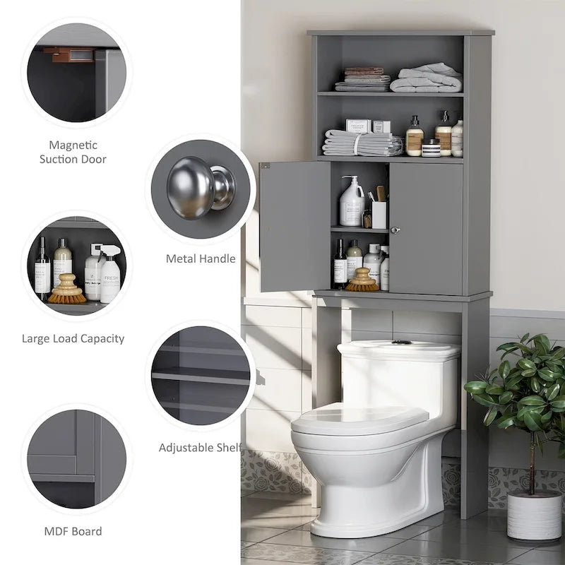 Futzca Over The Toilet Storage Cabinet with Door