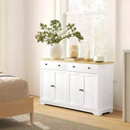 HOMCOM Sideboard Buffet Cabinet with Storage, Modern Kitchen Cabinet with 4 Doors, 2 Drawers and 2 Adjustable Shelves, Coffee Bar Cabinet