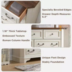 54 7-Drawer Dresser for Bedroom, Vintage Rustic Wide Chest of Drawers for Living Room & Hallway