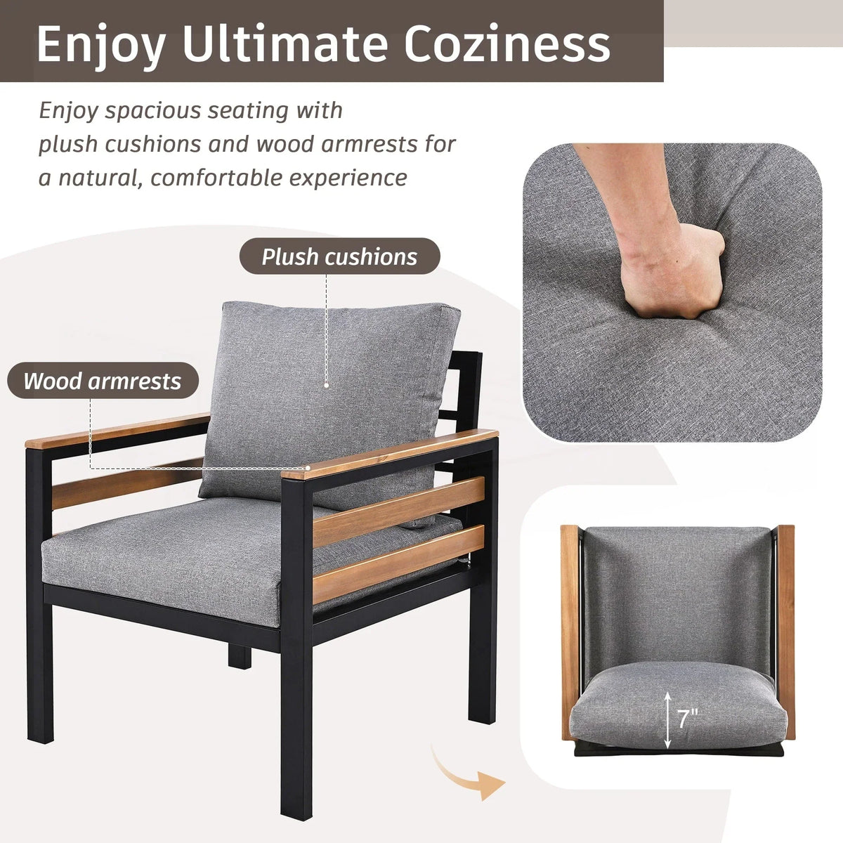 4-Piece Outdoor Furniture Sofa Set