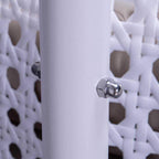 LeisureMod 2 Person Hanging Egg Chair with Stand - Outdoor/Indoor Rattan Wicker Patio Swing Hammock Lounger with Cushions