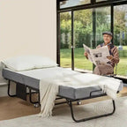 Erommy Folding Bed with Memory Foam Mattress: Portable foldable guest bed for adults with luxurious 5-inch memory foam mattress