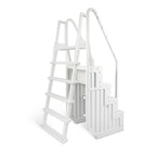 Blue Wave Easy Pool Step With Outside Ladder for Above Ground Pools - 32.5 in. W x 56 in. D x 81 in. H