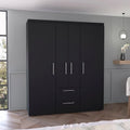 Bariloche Armoire with Hanging Rods, Shelves, 2 Drawers