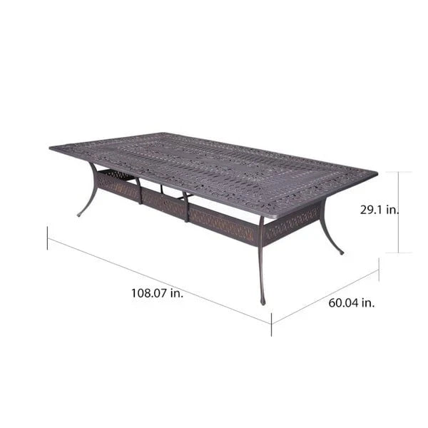 Manasquan 13-piece Gunmetal Aluminum Dining Set by Havenside Home