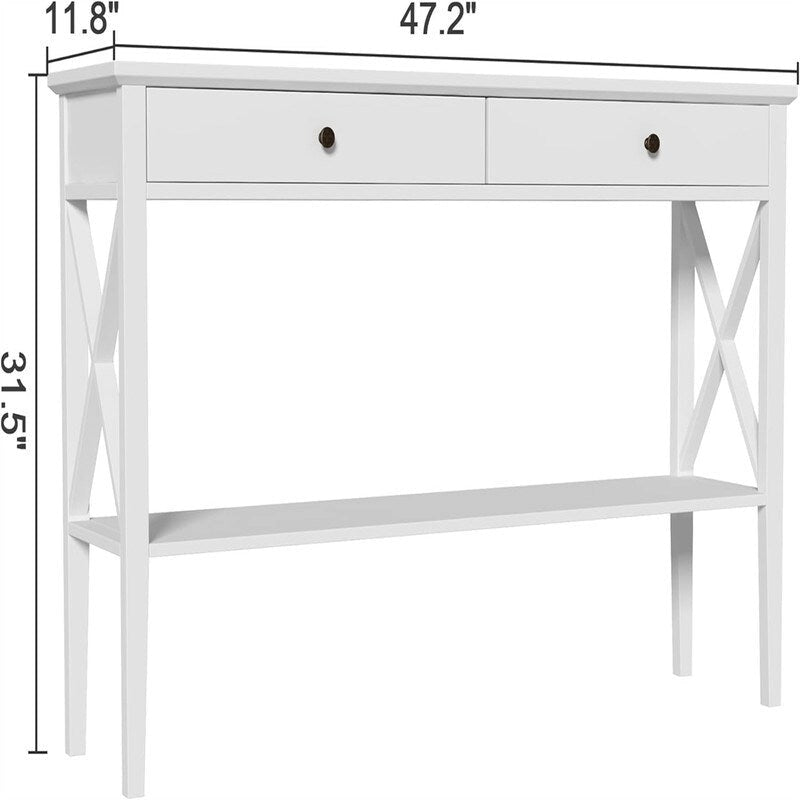 47 Console Table with Drawers - 11.81D x 47.24W x 31.5H