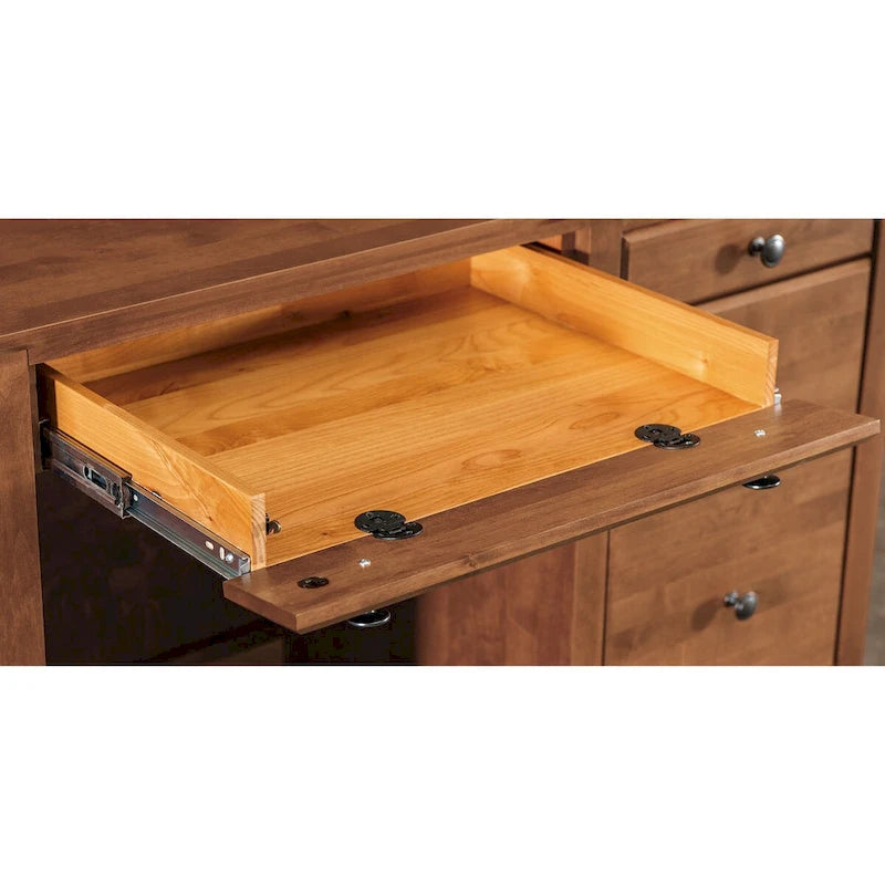 Arch+Haven Solid Wood 4 Drawer Desk