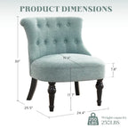 Living Room Armless Accent Comfy Chair