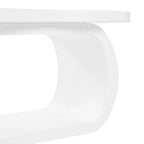 Modern Cloud Coffee Table with 1.5 Thick Tabletop,Cream Style Irregular End Table with Curved Legs,Unique Design Accent Table