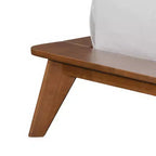 HOMES: Inside + Out 3pc Riverstone Mid-Century Wood Platform Bedroom Set with 2 Nightstands Walnut