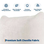 Chenille Fabric Modular Love Seat Sofa, 2-Seater Cloud Couch with High Resilience Sponge, Small Space Boneless Sofa for Apartment, Office