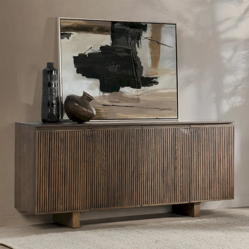 Classic Home Roya Oak Veneer Sideboard Buffet