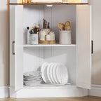 66 Tall Corner Cabinet With Led Light