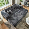 HOOOWOOO Modern Plush Sectional Sofa L-shaped Couch with Removable Ottoman