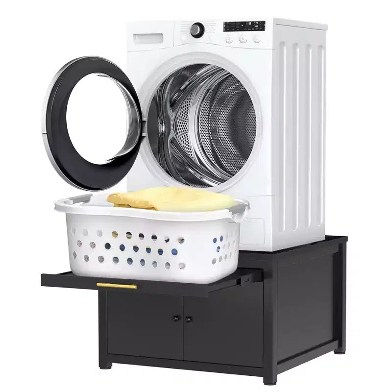 Black / White Heavy-Duty Metal Washer & Dryer Pedestal Stand �C Single Unit, Anti-Vibration