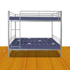 Karl Home Twin Over Twin Steel Bunk Bed Frame Ladder Bedroom Dorm Room for Kids Adult Children
