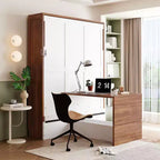 GDF Studio Lawrence Full Size Murphy Bed with Foldable Desk