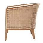Tillman Linen Accent Arm Chair with Rattan