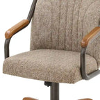 Chromcraft Douglas Caster Dining Chairs in Chestnut, Gray Finish (Set of 2)