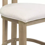 Christopher Knight Home Johnson 3 Piece Farmhouse Rubberwood Upholstered Counter Height Dining Chairs with Fluted Table
