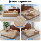 80.7 5-in-1 Convertible Sleeper Sofa Bed aï¿?Corduroy, 1200 lbs, No Assembly