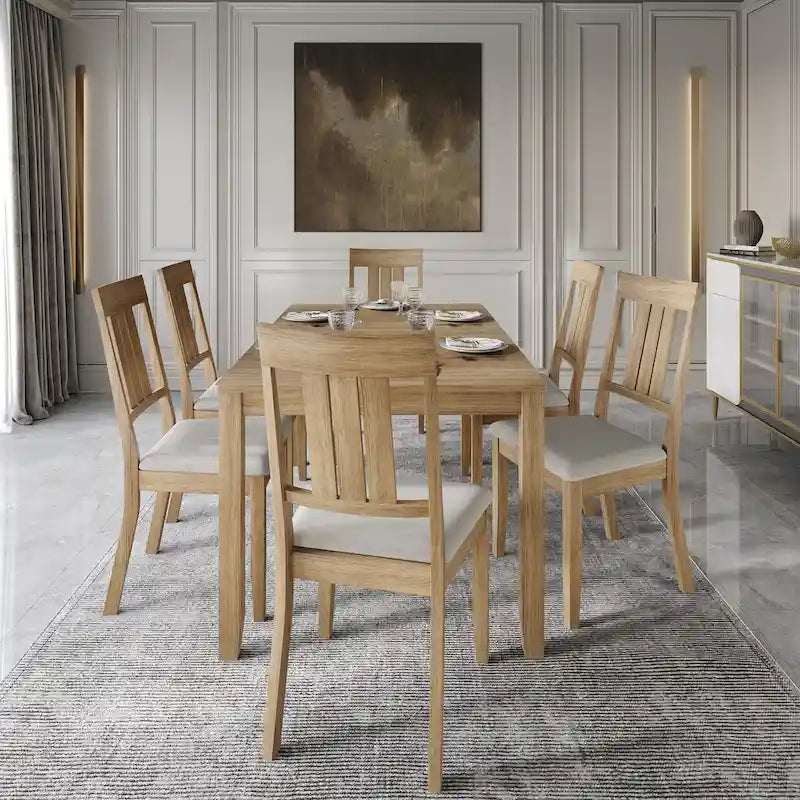 CraftPorch Classic 7-piece Wooden Dining Set
