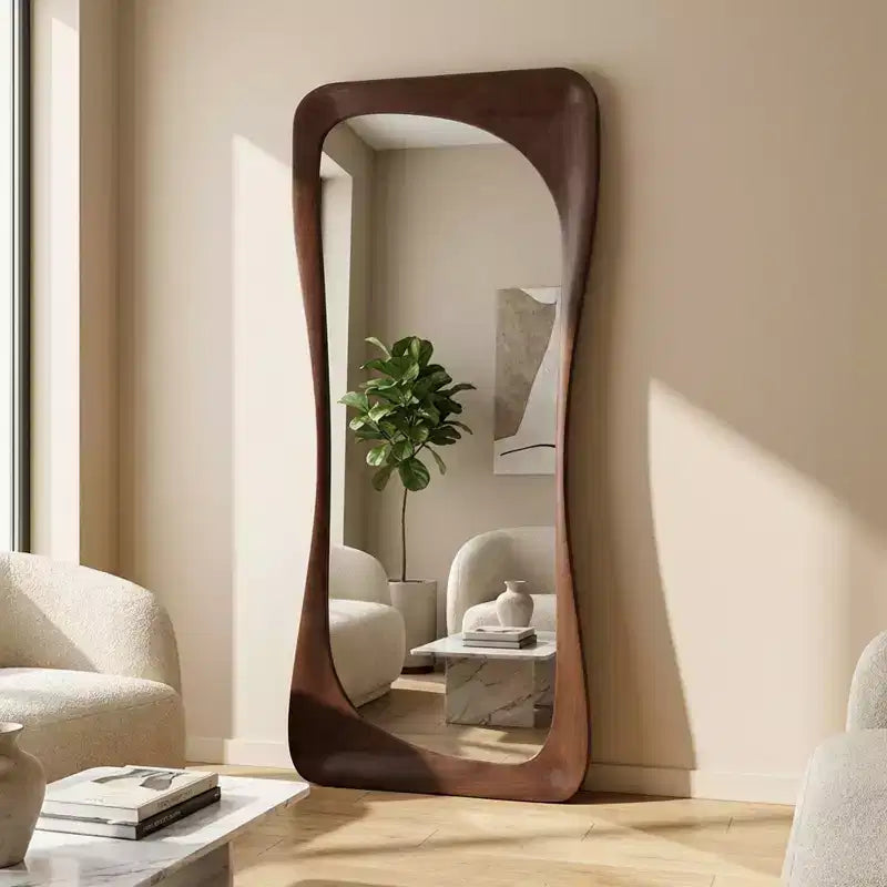 Dovelina 71H*31W Asymmetrical Full Length Mirror Decorative Leaning Mirror Modern Bathroom Mirror for Living Room Dining Room Entryway Bedroom