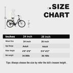 Zeus & Ruta 24-Inch Ladies Bicycle with 7-Speed and Steel Frame