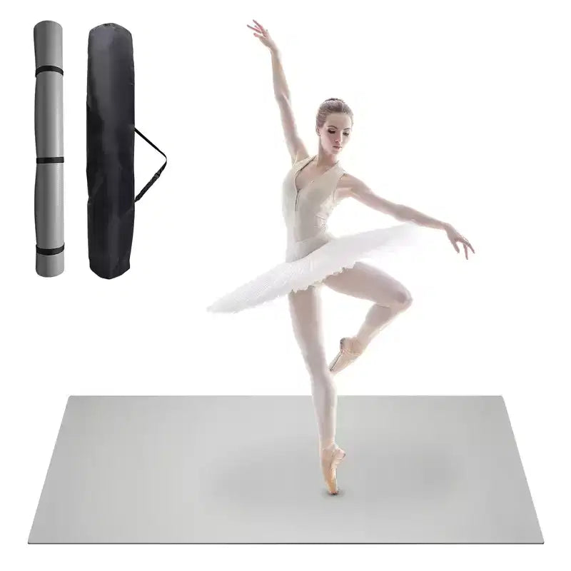 4x6 Portable PVC Dance Floor Mat, 5mm Thick Non-Slip Scratch-Resistant Dance Mat for Ballet Jazz Tap Yoga Pilates and Home Exercise