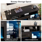 Costway TV Stand with Electric Fireplace LED Lights Remote Controls - See Details