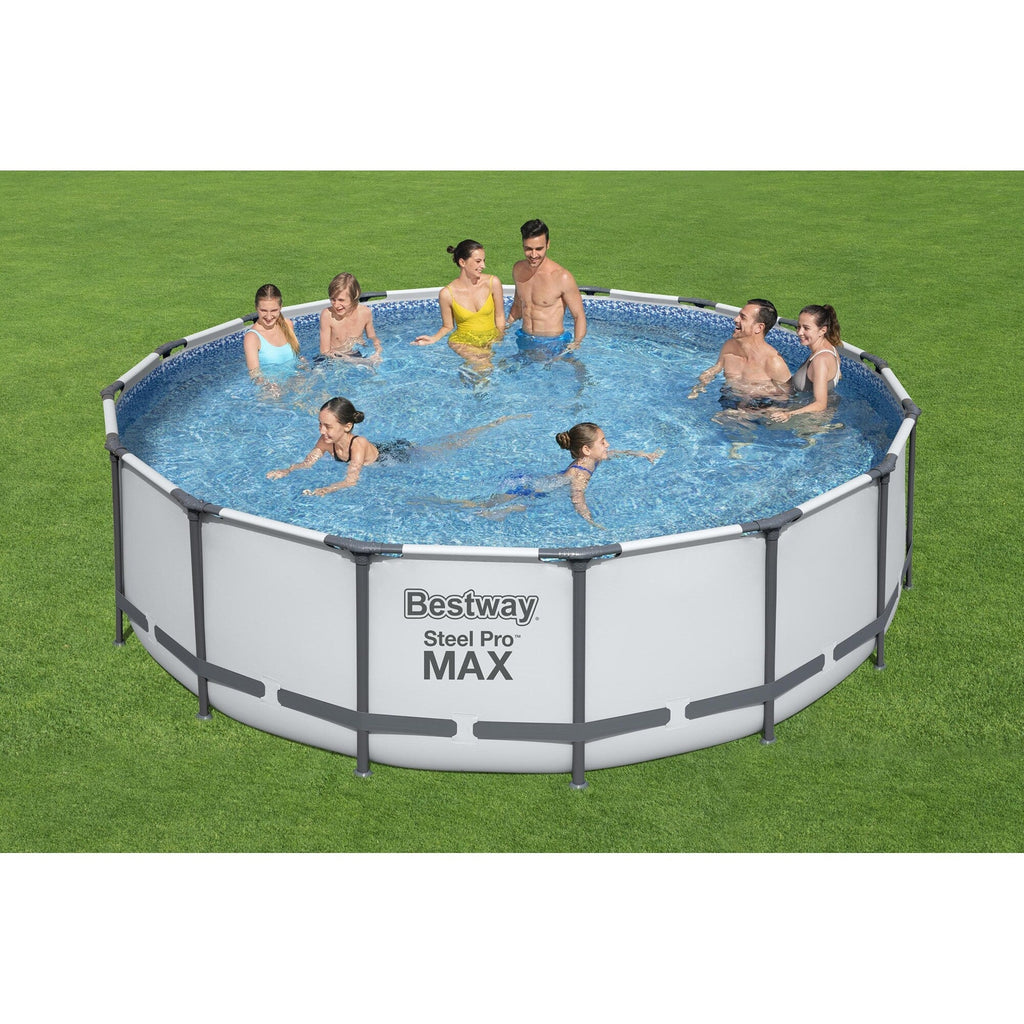 Bestway Steel Pro MAX Round Above Ground Swimming Pool with Pump & Cover