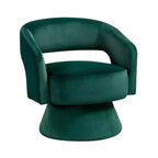 GDFStudio Hudson Modern Luxury Velvet Upholstered Swivel Accent Chair