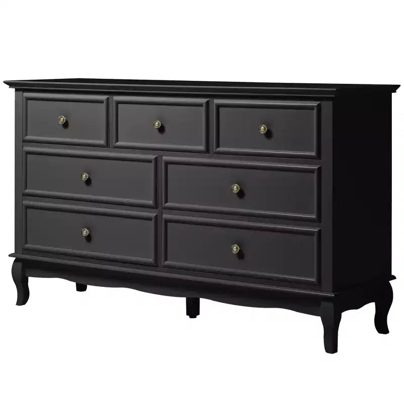 7 Drawer Dresser with Solid Wood Legs