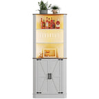 66 Tall Corner Cabinet With Led Light