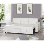 Convertible Reversible Sectional Sofa with Pull-Out Sleeper Bed, Hidden Storage Chaise, and Durable Legs