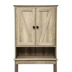 Farmhouse Over the Toilet Cabinet with Shelves and Magnetic Closure Doors