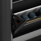 Entryway Glam Black Shoe Storage with Adjustable Shelves