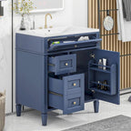 Bathroom Vanity with Top Sink and a Tip-out Drawer